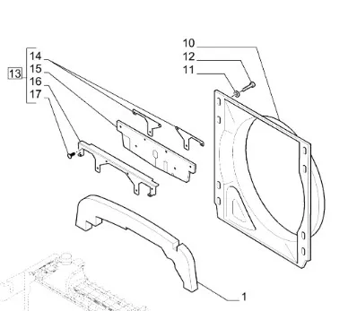87565399 - Кожух направл. вент. охл. ДВС T7/Pm.