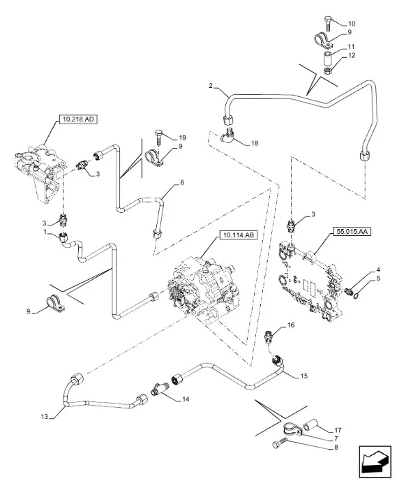 5801372627 - Трубка топл. ДВС Cursor9T T8./Mg.